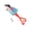 Cyan blue, variant on Klynovalu Mouse Shaped Lures Barbed Treble Hook Saltwater Resilient Fishing Tackle Accessories 40g 22cm Curl Tail Artificial Baits
