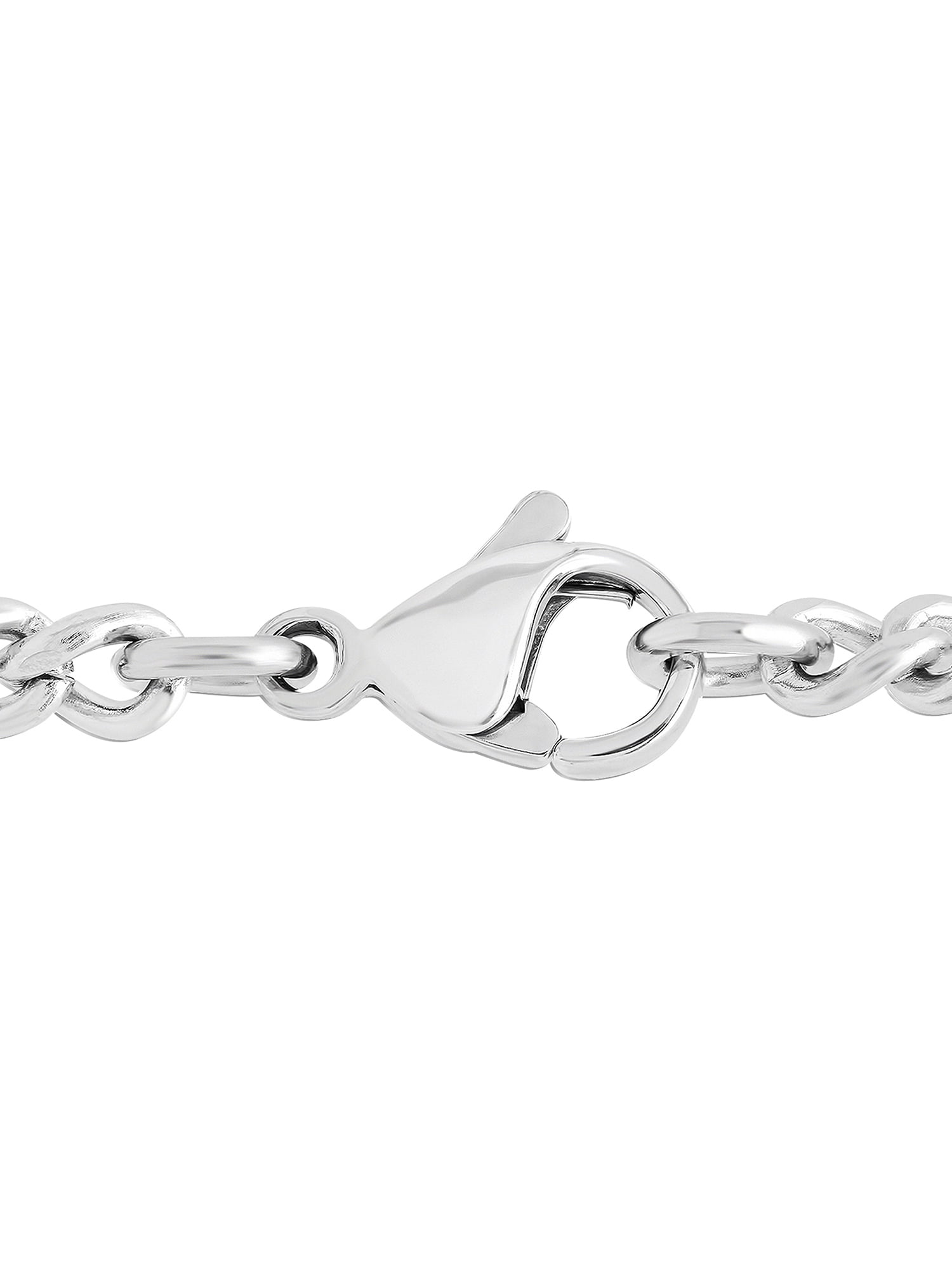 Mens Silver-Tone Stainless Steel 18" Curb Link Chain Necklace by Brilliance Fine Jewelry
