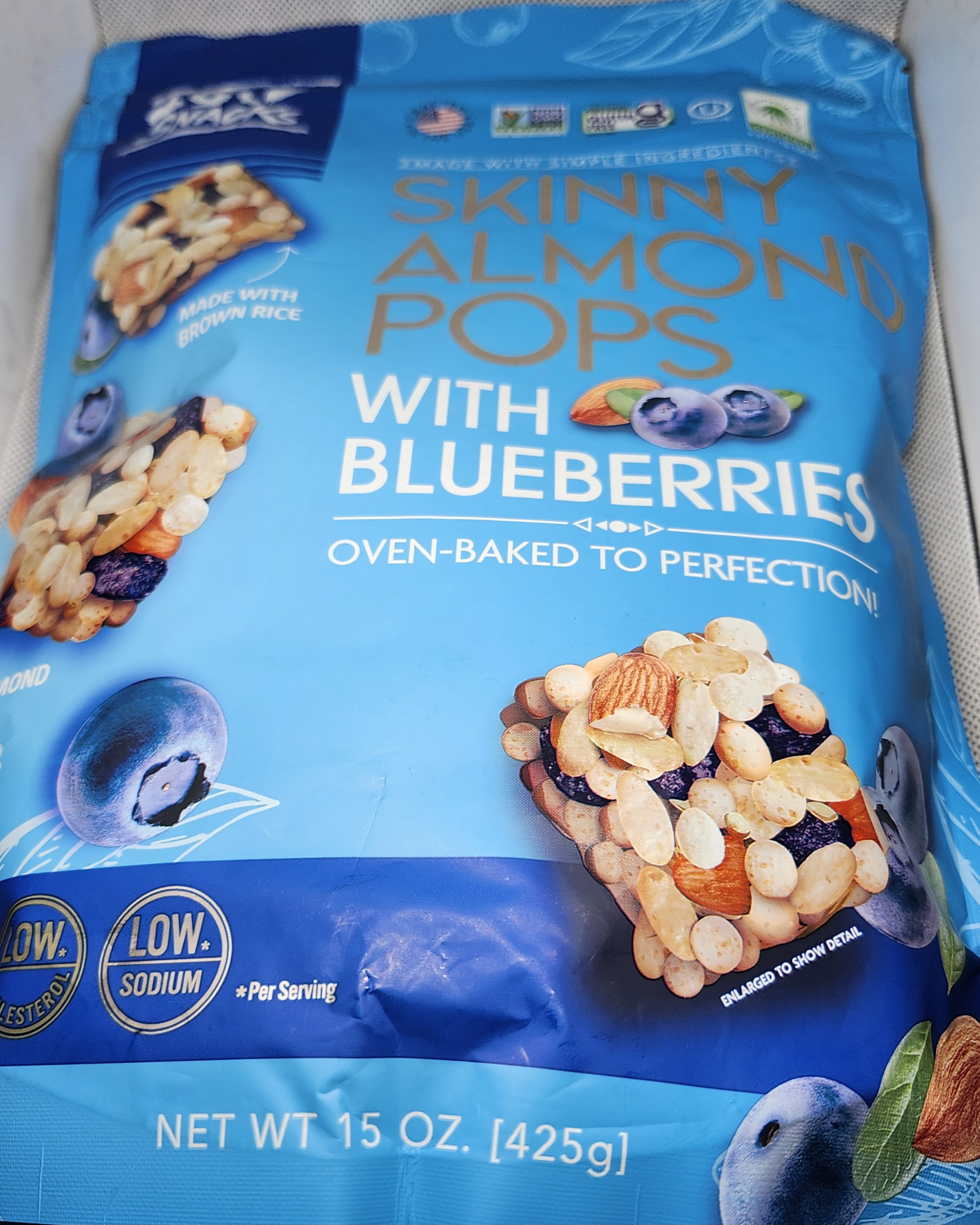 Skinny Pop Almonds with Blueberries – Gluten-Free Snack, 15 oz