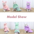 thumbnail image 4 of Nvzi Albornoz para perro, toalla de baño de microfibra con capucha, absorbente y de secado rápido, para cachorros, perros pequeños, medianos y grandes, gatos (rosa, S), 4 of 5