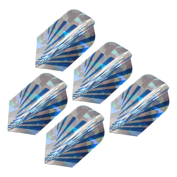 Uxcell Slim Dart Flights, 5 Pack PET Dart Accessories, Blue Silver Tone