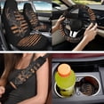 thumbnail image 6 of Binienty Elk American Flag Vehicle Seat Covers Front And Back with 15 Inch Steering Wheel Cover Non-Slip Auto Armrest Pad Seat Belt Covers Keychain 14 Pack Car Interior Accessories Set​, 6 of 7
