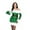 Green, variant on Rohuuque Women's Sequin Christmas Dress Sparkly Red Fleece Trim Dress Holiday Party Outfit with Themed Accessories Festive Events Red