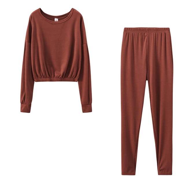 Babysbule Ensembles Hauts Automne Plus Femmes Sweat à Capuche et Pantalon Survêtement Sport