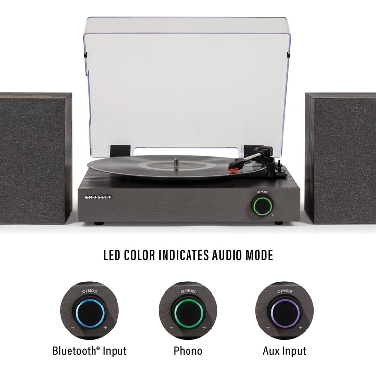 Crosley Zane Vinyl Record Player with Bluetooth Speakers photo 4