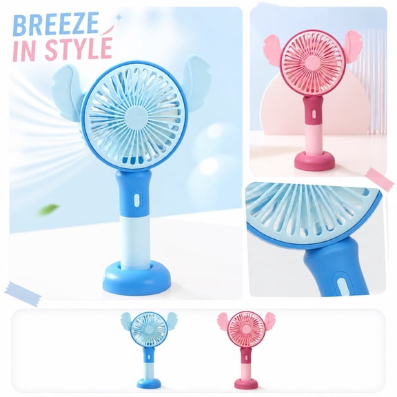 Cute Mini Handheld Fan Portable Rechargeable Personal Fan with Three Adjustable Speed-Settings for Summer Hand Held Travel Fan for Commuting Outdoor Events Gift, 1Pack Blue