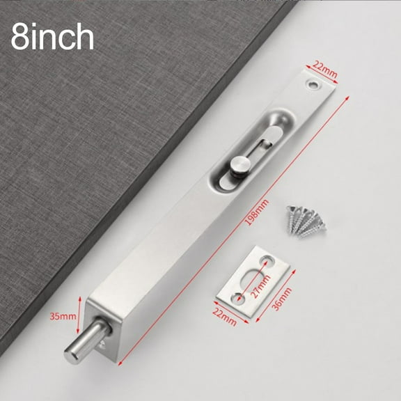 Door Bolt Lock Stainless Steel Door Lock Concealed Sliding Double Door Latch Security Anti-theft Lock Home Improvement Hardware