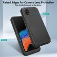 thumbnail image 3 of Compatible with Samsung Galaxy XCover 6 Pro/X Cover Pro 2 Phone Case Hybrid Rugged Shockproof Hard Protective Drop Proof Full Body Heavy Duty Mobile Cell Cover for XCover6 6Pro 2022 Women Men Black, 3 of 8