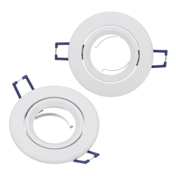 Uxcell LED Downlight Fixture Housing, 2pcs MR16 GU10 Bulbs Recessed Lights Holder, White Aluminum Alloy
