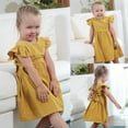 thumbnail image 2 of RIJOPUTY Toddler Girl Dress Gold Dress for Girls 0-3 Month Girl Clothes Ballerina Outfits for 7-8 Baby Girl New Years Outfit 0-3 Months Tennis Outfits Infant Outfits 3 Year Old Birthday Outfit, 2 of 8