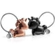 thumbnail image 1 of 1 par de llaveros, llaveros colgantes de cadena de unicornio desmontables para regalos de San Valentín para parejas, negro y oro rosa, 1 of 5