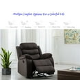 thumbnail image 2 of Kingway Furniture Zaffer Microfiber Living Room Recliner In Brown, 2 of 3