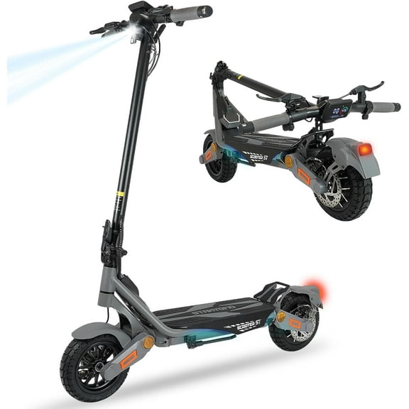 Electric Scooter for Adults 35MPH Top Speed, 35 Miles Long Range, 1200W Motor Fast Scooter with 10" Off Road Tires, Dual Suspension & Dual Brake, Foldable Commuting E-Scooter for Adults and Teens