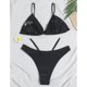 thumbnail image 5 of Gibobby Conjunto de Bikini Bikini de playa sexy para mujer Traje de baño de playa Traje de baño de moda Conjunto de dos piezas(Negro,G), 5 of 5