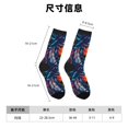 thumbnail image 3 of Wukai Tropical Flower Print Contrast Color Mid-tube Socks, 3D Printing Design Adult Socks, High Elastic Breathable Sports Socks, Suitable for Daily,Unisex, 3 of 6