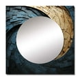 thumbnail image 2 of Designart "Gilded Aqua Swirl Simplistic Pottery" abstract spirals Square Mirror For Wall Decor - Large Gold Square Mirror Printed Wall Decor - Modern Square Living Room Mirror, 2 of 5