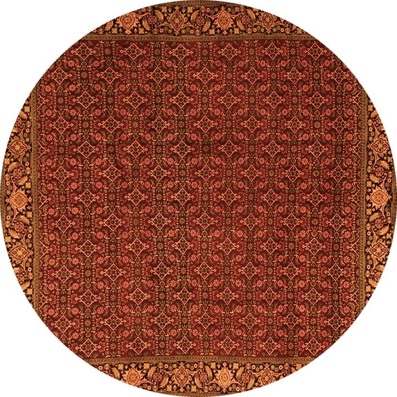 Ahgly Company Indoor Round Persian Orange Traditional Area Rugs, 4' Round