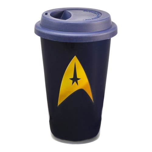 Vandor Llc Star Trek 12 Oz Double Wall Ceramic Travel Mug Walmart Com Walmart Com