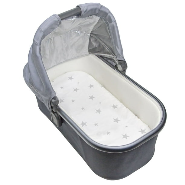 Kushies Bassinet Sheet Organic Jersey Stars Grey Walmart Com Walmart Com