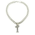 thumbnail image 2 of Initial Letter Charm Cuban Dog Cat Pet Puppy Silver Plated Collar Chain Necklace, 2 of 8