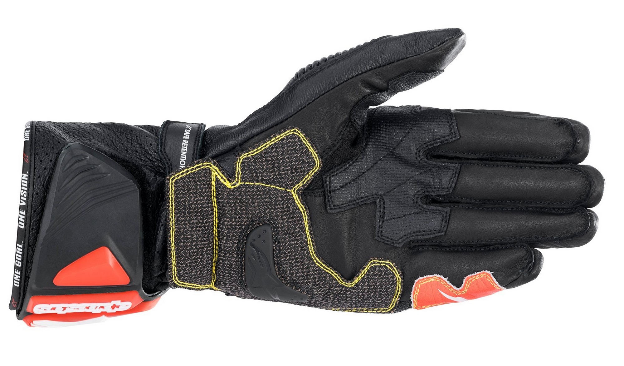 Alpinestars GP Tech V2 Mens Leather Motorcycle Gloves Black/White