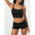 thumbnail image 4 of Musuos Women's Summer Clothes 2Pcs Outfits Mini Bow Contrast Trim Cami Tops with Shorts Set Streetwear, 4 of 9
