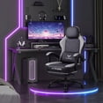thumbnail image 2 of Bossin Gaming Chairs with Footrest, Massage Leather Game Chair for Adults, Big and Tall Gamer Chair with Headrest and Lumbar Support, 2 of 7