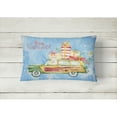 thumbnail image 2 of Carolines Treasures CK2429PW1216 Merry Christmas White Collie Canvas Fabric Decorative Pillow  12H x16W multicolor, 2 of 3