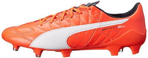 PUMA Men's Evospeed SL Leather FG Soccer Shoe, Lava Blast PUMA Men's Evospeed SL Leather FG Soccer Shoe, Lava Blast