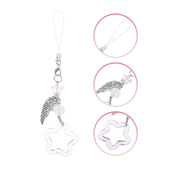 STRANDCHIC Aesthetic Phone Charm Phone Chain Multi Alloy Attach to Keychain 1 Set