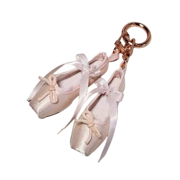 UNTERING Keychain Elegant Ballet Shoes Keychain Alloy Key Holder Unique Keyring Bag Pendant Fashion Accessory for Women and Girls