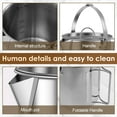 thumbnail image 3 of AEVXKHI 1.2L Camping Tea Kettle, Stainless Steel Coffee Pot with Lid and Double Handles, Outdoors Portable Water Pot, Reusable Hanging Water Pot for Camping Hiking Picnic Backpacking, 3 of 10