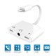 thumbnail image 3 of Adaptador De Teléfono Adaptador 3 en 1 Divisor de cable de 8 pines y 3,5 mm para adaptador de teléfono Apple iPhone Likrtyny Para estrenar, 3 of 4