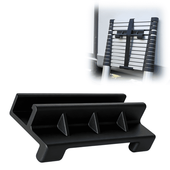 RV Ladder Bracket for Lippert On-The-Go Ladder System, Snap Fit Accessory Mount Clip for Ladder Rungs, Travel Storage Organizer