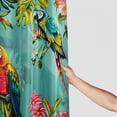 thumbnail image 3 of Orinice Parrot Shower Curtain Birds Shower Curtain Plant Leaves Floral Pattern Bathroom Decor Polyester Fabric 60x72, 3 of 7