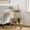 Ancient White, variant on The Sanctuary Oval Black Bar Cart with 2 Black Tempered Glass Shelves, Storage Space, For Living Room, Stylish Style, Everyday Style