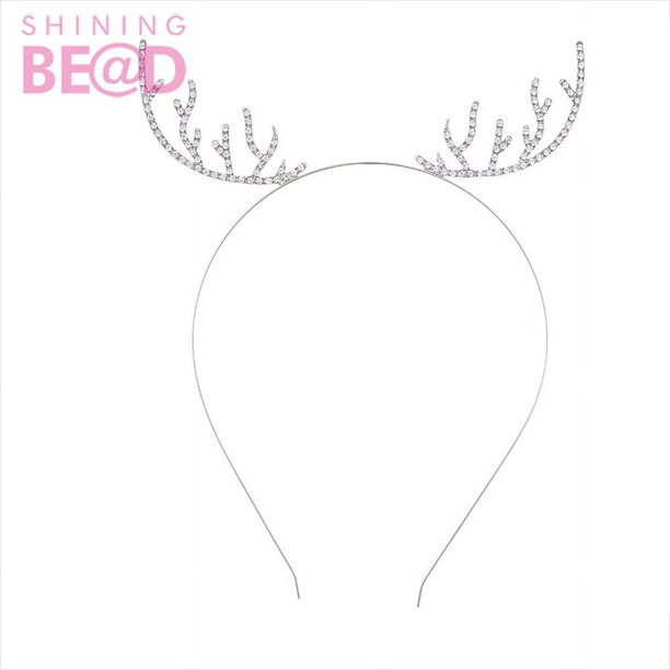 Diadema de Metal ostentosa multicolor de alta calidad, diadema de copo de nieve con diamantes de imitación, diadema navideña HO HO/fiesta de estrellas