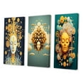 thumbnail image 3 of Designart "Beauty in Sci-Fi Portrait of a Futuristic Woman I" Fashion Woman Wall Art Set Of 3 - Glam Gold Gallery Set For Office Decor, 3 of 6