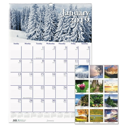 House of Doolittle Recycled Scenic Beauty Monthly Wall Calendar, 12 x 16 1/2,