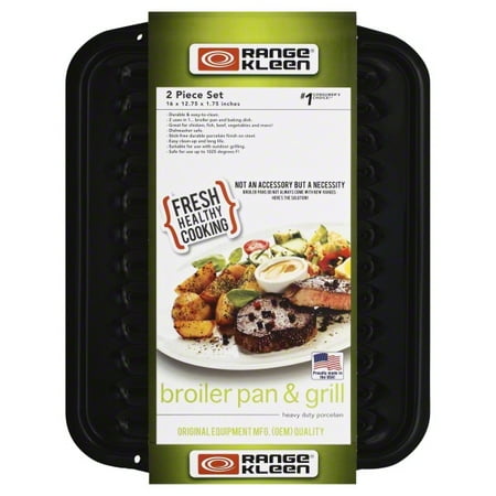 Hamburger Broiler - Range Kleen Porcelain Non-Stick Broiler Pan
