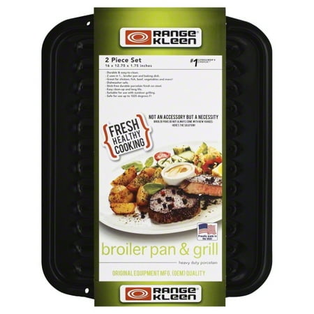 Range Kleen Porcelain Non-Stick Broiler Pan (Best Non Stick Broiler Pan)