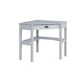 thumbnail image 1 of Bowery Hill Contemporary Wood One Drawer Corner Desk in Gray, 1 of 14