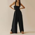 thumbnail image 2 of PMUYBHF Women's Wide Leg Jumpsuit with Pockets, White, 2 of 9