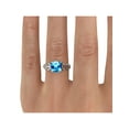 thumbnail image 7 of 14K White Gold 2 CT Aquamarine Ring Vintage Art Deco Filigree, 7 of 7