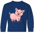 thumbnail image 3 of Inktastic Cute Pig Long Sleeve Youth T-Shirt, 3 of 5