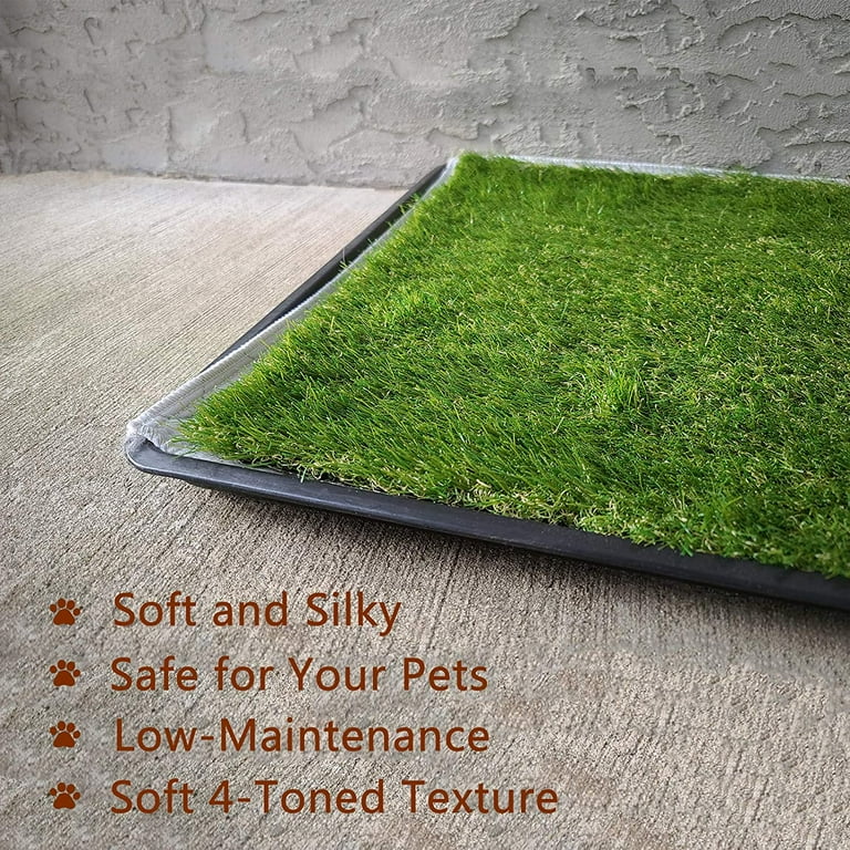 Dog Grass Pad With Tray, Artificial Grass Mats Washable Grass Pee Pads For  Dogs, Pet Toilet Potty Tray For Puppy & Small Pet, Dogs Turf Potty Training