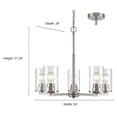 thumbnail image 7 of 2715-CH Millennium Lighting Verlana - 5 Light Chandelier-21.25 Inch Tall and 24 Inch Wide-Chrome Finish    -Traditional Installation, 7 of 7
