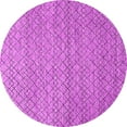 thumbnail image 1 of Ahgly Company Indoor Round Solid Pink Modern Area Rugs, 4' Round, 1 of 4