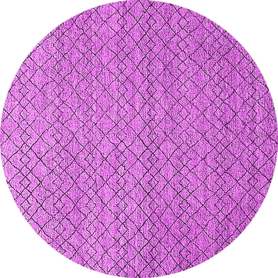 Ahgly Company Indoor Round Solid Pink Modern Area Rugs, 4' Round