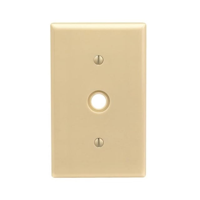 Leviton 3824794 Ivory 1 gang Plastic Cable & Telco Wall Plate
